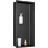 Beelee Nicchia Doccia 60 X 30 Doppio Strato: Acciaio Inox Nero Mensola Doccia Impermeabile Incasso Nicchia per Parete - Bagno Bagno Nicchia Inserita A Muro