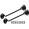 ZiYuya 2pcs gancio e chiavistello a occhiello, gancio porta in acciaio inox, gancio per cancello della cabina, gancio blocca gancio finestra chiusura con gancio e occhiello resistente gancio 8 Inch