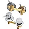 ZAKSEM 2/3/4/5 Vie Rubinetti Per Doccia In Ottone,Miscelatore Valvola Cabina Doccia,Miscelatore Valvola Con Elemento Filtrante In Ceramica,Interasse 10/12,5/14,5Cm,G1/2 Thread 2-way-10cm