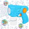 Leonshco Pistola per bolle di sapone per bambini, 10 fori, pistola per bolle di sapone, macchina elettrica con soluzione per bolle di sapone, regalo adatto per compleanni, attività all'aperto, feste, matrimoni