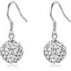 SLUYNZ 925 Orecchini a goccia in argento sterling con strass per donne adolescenti e ragazze brillanti CZ palloncino orecchini pendenti
