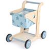 Asweets 2 in 1 Girello in Legno per Bambini, Passeggino per Bambole a Spinta e a Traino, Carrello Della Spesa per Bambini e Bambine, Primi Passi Giocattolo Baby Push Walker (Blu)