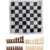 HERCHR Scacchi Internazionali Portatili, Pezzi degli Scacchi in Legno Solo 32 Pezzi Ciascuno Pezzi degli Scacchi 2,17 Pollici Figure del Re Pedine del Gioco degli Scacchi Pezzi delle Figurine