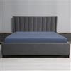 Gilania - Lenzuolo con angoli elasticizzati 100% Percalle di Puro Cotone di Alta Qualità - Matrimoniale 170x200 - Altezza 25 cm - Collezione Lecti (Blu)