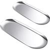 BOBOZHONG Vassoio da Portata,2 PCS Vassoio per Piatti Vassoio Decorativo Inossidabile in Acciaio Ovale Cosmetici Vassoio Decorativo Ciotola per Gioielli Candele cosmetiche Chiave di Frutta(d'Argento)