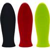 TRKETK 3 manici in silicone antiscivolo, resistenti al calore, per pentole e padelle, protezione dal calore, in ghisa, con impugnatura in gomma sicura, per pentole in ghisa