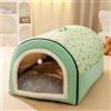 Mozzeilee Cuccia per cani 2 in 1, grande grotta pieghevole e calmante con cuscino anti ansia, morbido e caldo, letto a igloo rimovibile e lavabile, per cani e gatti, antiscivolo (L: 60 x 45 x 40 cm