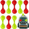 XIMEY Riflettori Magnetici, 8 Pezzi Clip Magnetica Riflettente, Clip Riflettenti per Bambini, Catarifrangenti Magnetici per Zaino, Giacca, Pettorina per Cani, Passeggino (Verdi + Rosse)