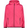 CMP - Giacca Kid G con cappuccio antipioggia, Fragola, 140