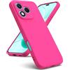 Oududianzi - Cover Compatibile con Honor 400 Lite 5G [Cover in Silicone Liquido] [Interno in Microfibra] Gomma Gel di Silicone TPU Liquido Antiurto Custodia Honor 400 Lite - Rosa Brillante