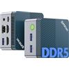 GMKtec Mini PC N97（Battere N150/N100/N97）, Micro Computer de Bureau G5, 12a generazione Intel Alder Lake N97 (fino a 3.60 GHz) 12 GB DDR5 512 GB disco Major pour Enterprise, School, Bureau