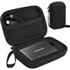 Lacdo Custodia Hard Disk Esterno per Samsung T7 / T7 Touch Portable SSD, External Solid State Drives 500GB 1TB 2TB 4TB USB 3.2 Gen 2 Custodia Rigida Impermeabile Protettiva Borsa, Nero