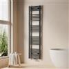 EMKE Scaldasalviette per Bagno 1600x400 mm, Scaldasalviette a Collegamento Centrale, Radiatore per Bagno, Riscaldamento per Asciugamani, Antracite, 547W,Installazione facile