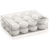 Wiedemann Candele galleggianti in cera, bianco, 2,5 x 4 cm