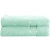 Mixibaby - Set di 2 asciugamani per ospiti, da doccia, da sauna, spugna di cotone, 500 g/m², dimensioni asciugamano da doccia 70 x 140 cm, colore verde menta