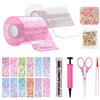 TFSZE 20 Pezzi Nano Tape Bubble Kit,Nano Tape Bubble Kit Lavoretti Creativi per Bambini,Kit Fai da Te Bolle di Nastro Nano,Contiene pacchetti di materiale di base（Colore Trasparente+Rosa）