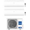 Haier PEARL R32 Climatizzatore a parete dual split inverter Wi-Fi bianco - unità esterna 4 kW unità interne 7000+7000 BTU