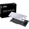 ASUS Hyper M.2 X16 PCIe 4.0 X4 Scheda di espansione Supporta 4 NVMe M.2 (2242/2260/2280/22110) fino a 256 Gbps per AMD 3rd Ryzen sTRX40, AM4 Socket e Intel VROC NVMe Raid