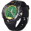 TEKMAGIC Orologio da polso da uomo, impermeabile fino a 10 atm, per nuoto e immersioni, con sveglia, cronometro, timer, doppio fuso orario, calendario, retroilluminazione, formato 12 o 24 ore, display