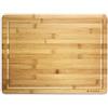 Navaris Tagliere XXL in Legno di bambù - Tagliere da Cucina Grande 45x34x1,8cm con Scanalatura - Spianatoia e ASSE per Tagliare Pane Salumi Carne