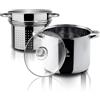 Aeternum Divina Pastarella Pentola Per Pasta, Compatibile con piastra ad induzione, Acciaio, Argento, ‎Diametro 22 cm