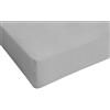 Italian Bed Linen Lenzuolo Sotto con Angoli Letto Matrimoniale, Cotone, Made in Italy, Lenzuola 170x200 con Angolo elasticizzato 25cm, Grigio Chiaro