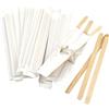 ILIP PZ 100 Stecche Legno BIODEGRADABILI IMBUSTATE SINGOLARMENTE 8 CM A Punta Arrotondata Ideale per Bicchieri da Caffe, per L'ASPORTO di Bevande Calde, per CAFFETTERIE