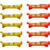 LEIMEND Livella a Filo 10 Pezzi Mini Bubble Spirit Level Livelli per Corde con Ganci Prefabbricati Mini Livella a Bolla per Muratura, Idraulica, Grondaie e Piastrellatura (Giallo e Arancione)