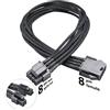 Akasa ATX Flexa prolunga PSU a 8 pinne, 40cm, Nero