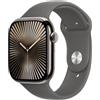Apple Watch Series 10 GPS + Cellular 46mm Natural Titanium Case with Stone Grey