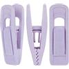 Tinfol Fermagli in Velluto, 24 Pezzi di Grucce per Pantaloni, Fermagli con Dita Forti e Floccati, Perfetti per l'Uso con Grucce Sottili in Velluto, Viola Chiaro