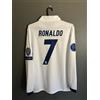 Maglia Real Madrid Ronaldo #7 2016/17 Home Shirt Manica lunga UEFA