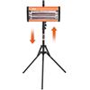 VEVOR Lampada Polimerizzante a Infrarossi 2000W Portatile/Supporto Doppio Uso, Temporizzazione 0-90 Minuti, Lampada Polimerizzante per Auto, Riscaldamento Automatico con Staffa, a Spruzzo da 0,33 ㎡
