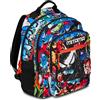 Mitama Zaino Triplo Scomparto Spider King con Tasca frontale, Multicolore, Scuola Elementare e Tempo Libero, Bambino Ragazzo