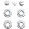 DOJA Barcelona Kit Tappi Radiatore 1x3/8 Bianco- Tappi Radiatore in Alluminio Universale per Facile Installazione - Riduzione Filettatura, Tubi Idraulici, Sigilli Termosifone Integrati