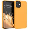 kwmobile Cover per Apple iPhone 12 mini Custodia - Back Case per Smartphone in Silicone TPU - Protezione Gommata - calendula
