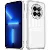 PanXCase Cover Trasparente per Realme 12 5G / Realme 12X - Custodia Clear con Lens Protector Ultra Sottile Morbida Antiurto con Protezione Fotocamera (Bianco)