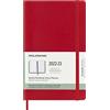 Moleskine - Agenda Settimanale 18-Mesi, Agenda Settimanale 2022/2023, Agenda Settimanale con Copertina Morbida e Chiusura Elastica, Formato Large 13 x 21 cm, Colore Rosso Scarlatto