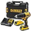 DeWalt Trapano Avvitatore XR 18V, 2 Batterie 2.0Ah, Motore Brushless, Valigetta TSTAK Inclusa, Potente e Versatile per Uso Professionale e Domestico, DCD778D2T-QW