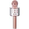 DigitConvert Microfono Karaoke Bluetooth Portatile Microfono Senza Fili Microfoni Karaoke Altoparlante Cambia Voce Casa KTV, Compatibile con Android/iPhone/iPad/PC-Rose