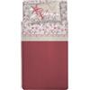 PENSIERI DELICATI Completo Letto Singolo 100% Cotone, Completo Lenzuola Singolo 90x200 Comprensivo di Lenzuolo sotto, Lenzuolo sopra e 1 Federa a Sacchetto, Made in Italy, Fantasia Marina Rosso