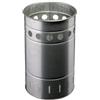 Adatto-M T778030 Gettacarte cilindrico in acciaio zincato da esterno 35 litri