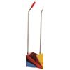 Adatto-M T718377 Paletta alza immondizia con manico in acciaio colorata ROSSO (confezione da 12 pezzi)