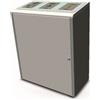 Adatto-M T789075 Gettacarte per raccolta differenziata acciaio inox satinato 3x40 litri
