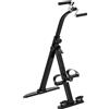 SPORTNOW Pedaliera Riabilitazione Pieghevole per Gambe e Braccia, Cyclette Riabilitativa per Anziani con Schermo LCD, Pedali Massaggianti, Altezza Manubrio Regolabile, Nero