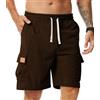 Comilaka Pantaloncini Cargo Uomo Shorts Estivi con Tasche Velluto a Coste Casual Pantaloni Corti Coulisse Vita Elasticizzata