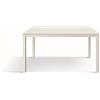 KONTE.DESIGN Tavolo TROPEA in legno, finitura bianco frassinato e base in metallo verniciato bianco, allungabile 140x80 cm - 190x80 cm