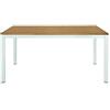 KONTE.DESIGN Tavolo PORTOFINO allungabile in legno effetto rovere, struttura in metallo bianco, 140x90 cm