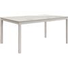KONTE.DESIGN Tavolo TROPEA in legno, finitura marmo statuario e metallo verniciato bianco, allungabile 140x80 cm - 200x80 cm