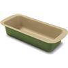 Guardini, Stampo plumcake 25x11 cm, Acciaio con rivestimento antiaderente a base di Cera di Carnauba, Colore verde/beige, Made in Italy, Linea B-Nat